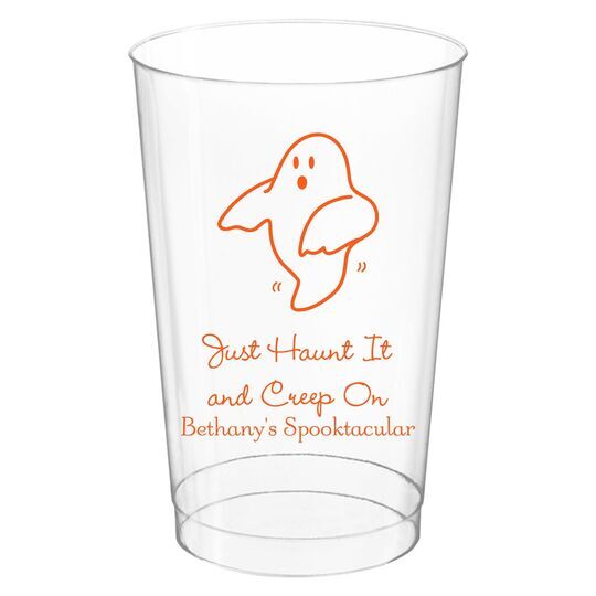 The Friendly Ghost Clear Plastic Cups